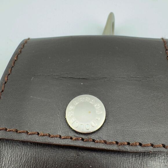 Dolce & Gabbana Vintage Leather Pouch Small Clutch with Silver Clasp - Picture 10 of 11